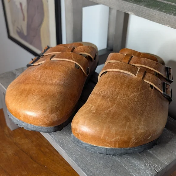 Birkenstocks Beige Leather Comfort Footpad - Picture 9 of 11